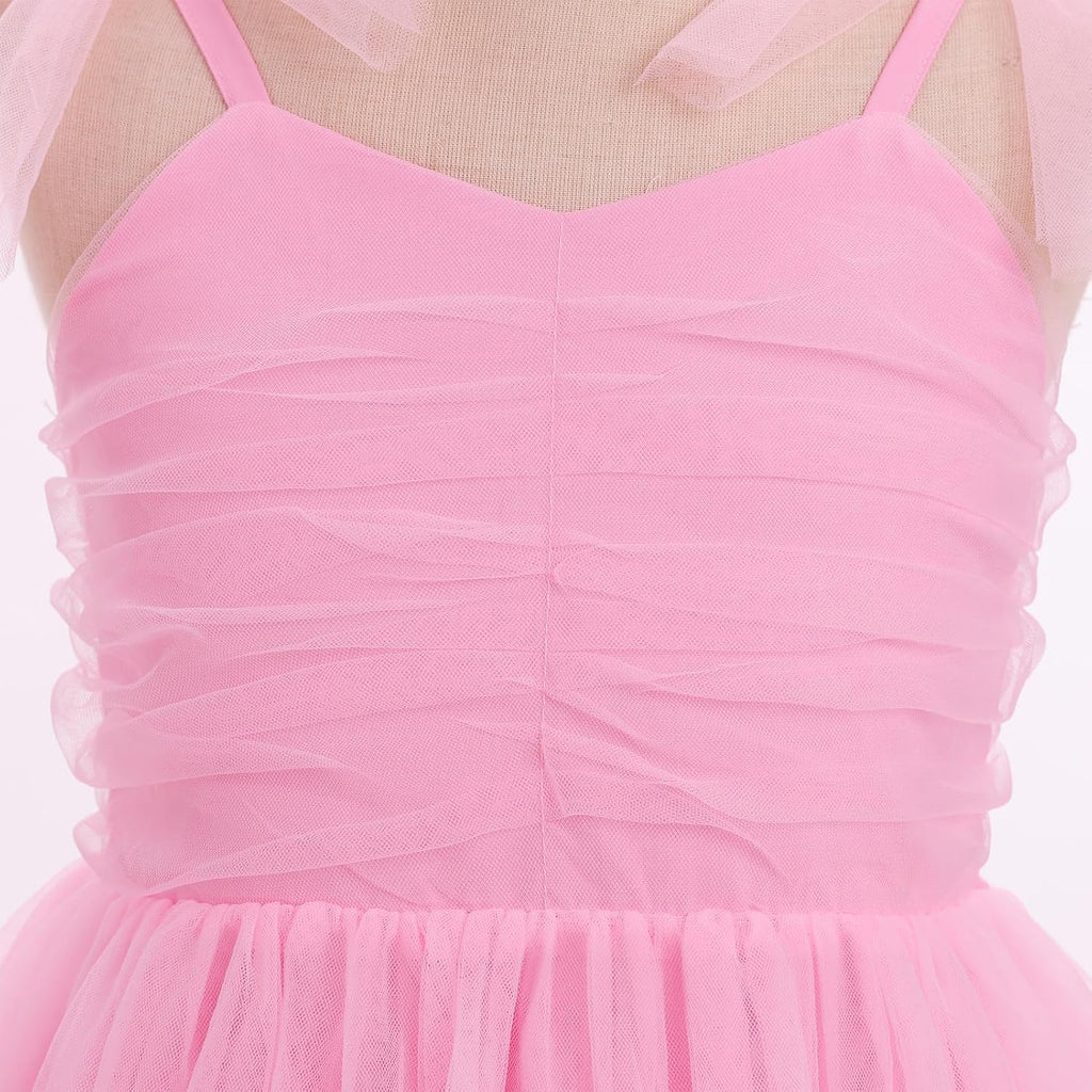 Toddler Girls Birthday Dress Tulle Smocked Pageant Summer Sundress