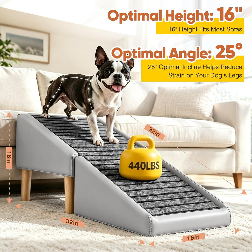Dog Ramp for Couch, 16" H Ottoman Stairs for Small Dogs