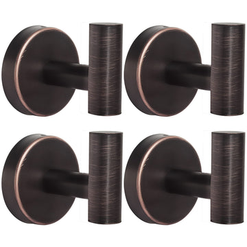 Bathroom Robe Towel Hooks Coat Wall Hook Stainless Steel Heavy Duty Door Hanger Clothes Cabinet Closet Sponges Hook