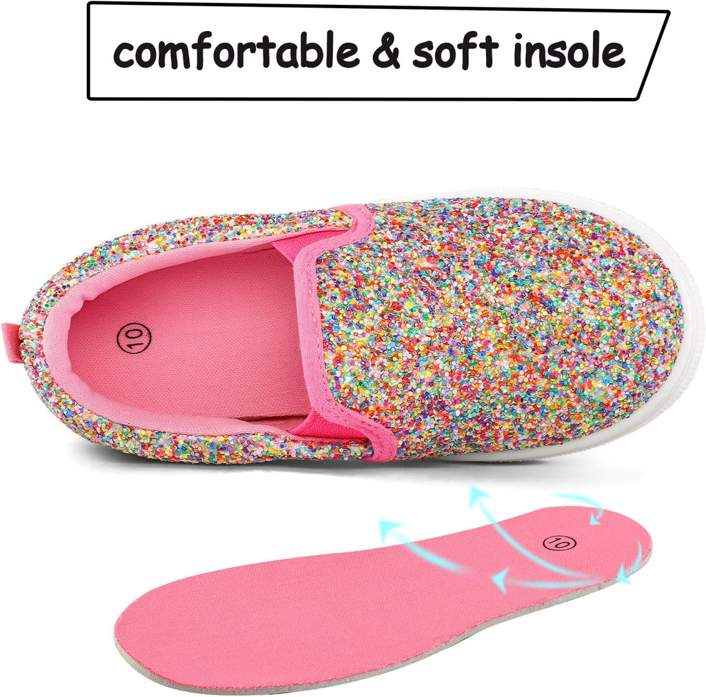 Toddler Sneakers for Girls Boys Slip On Canvas Walking Shoes