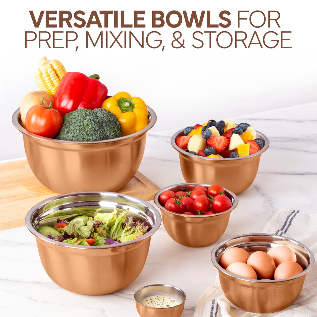 18 Piece Mixing Bowls Set with Airtight Lids, Stainless Steel Bowl Organizers, Food Storage Containers, Meal Prep