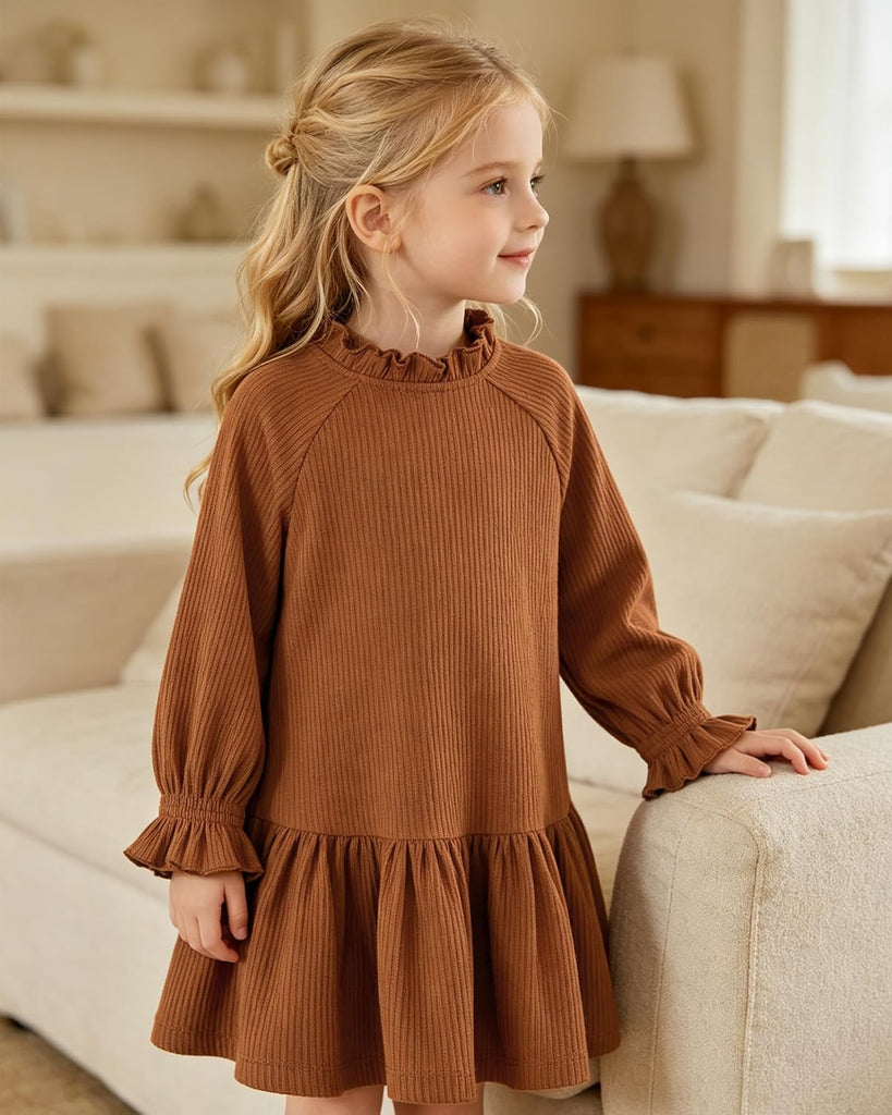 Toddler Baby Girl Dress Fall Outfits Knit Long Sleeve
