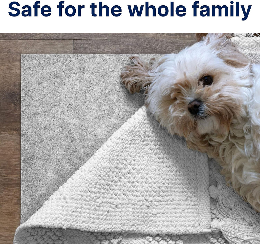 Eco-Complete - 5'x7' - 1/2" Thick - Premiere Felt and Rubber Non-Slip Rug Pad, Made in USA, Low VOCs, 5-Year Warranty