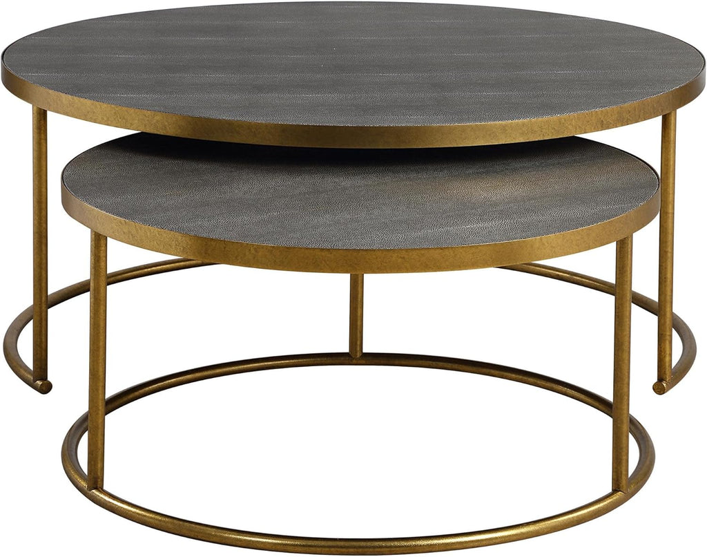 50080 Aragon - Coffee Table (Set of 2)-17.5 Inches Tall and 40 Inches Wide