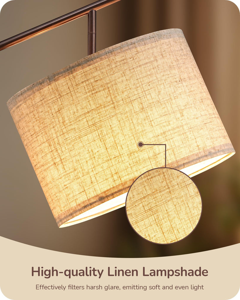 64.7" Modern Arc Floor Lamps, Brown Standing Lamp