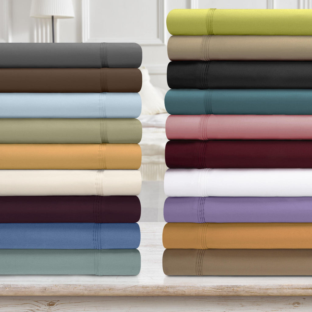 Egyptian Cotton Solid Pillowcases, Standard, Maple Sugar, 2-Piece Set