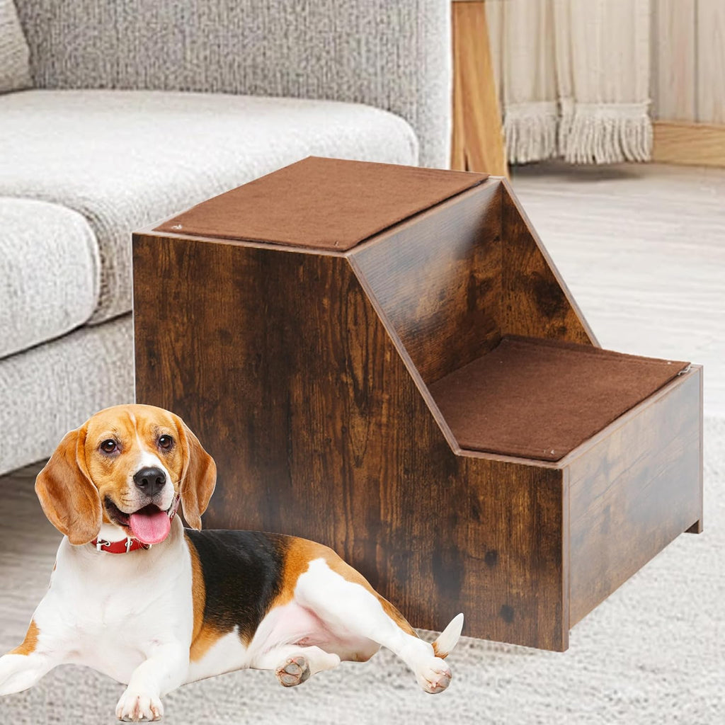 Pet Bunk Bed with Removable Step for Dogs and Cats, Non-Slip Removable Soft Pads, Window Perch