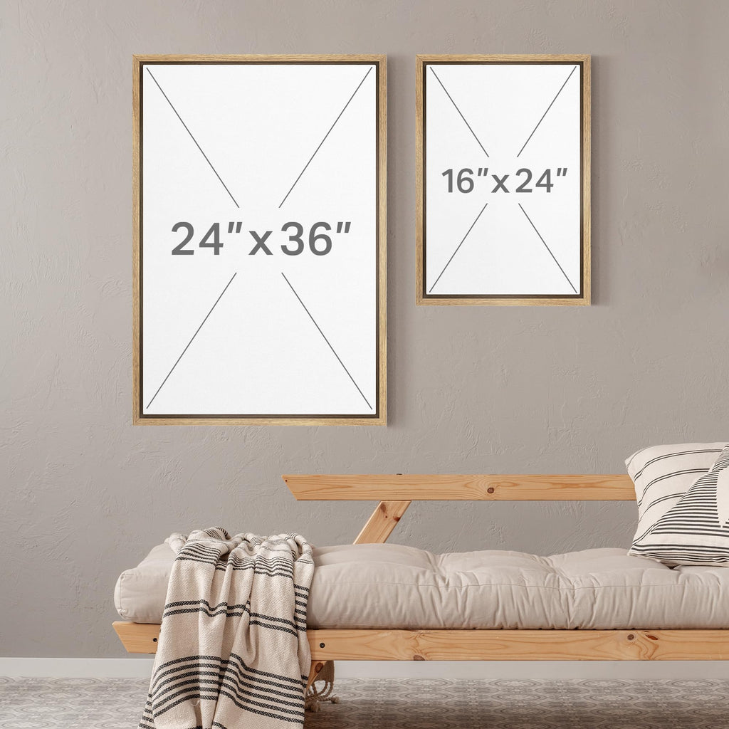 Framed Canvas Print Wall Art Monochrome Floral Botanical Black and White Illustrations Modern Art Decorative Bohemian