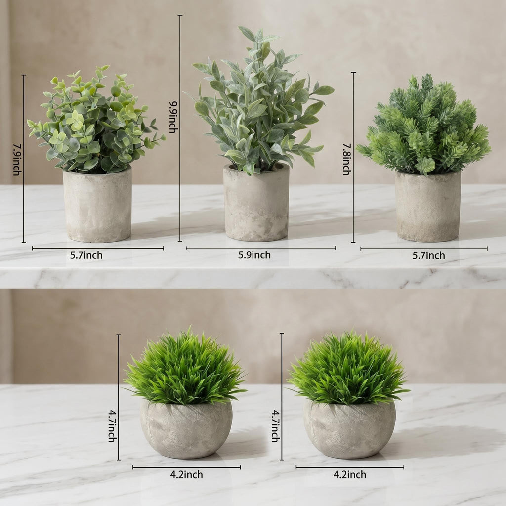 5 Pack Fake Plants Indoor