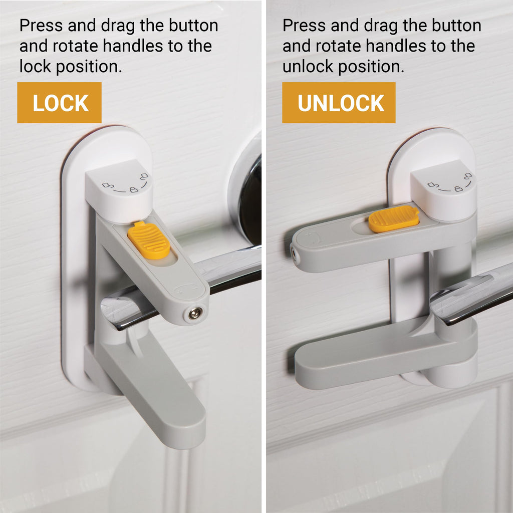 Door Lever Lock for Petproof & Childproof, 2 Pack