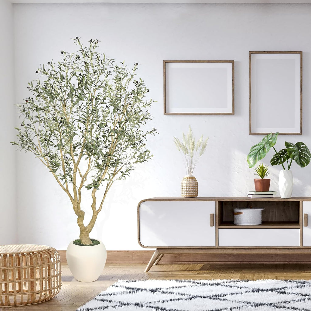 Olive Trees Artificial Indoor 7ft with 15" Exquisite Planter