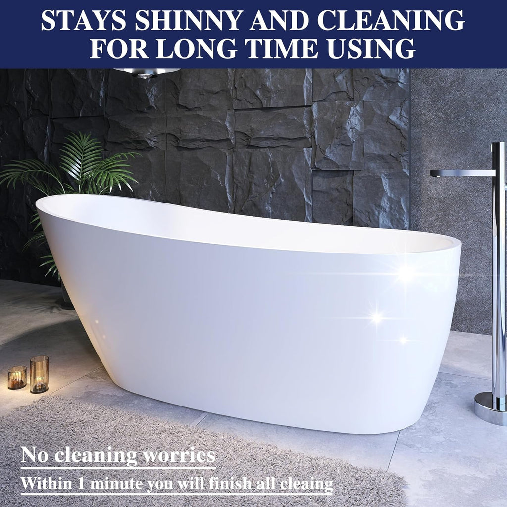 67" Acrylic Free Standing Tub, Stand Alone Tub, Freestanding Bathtub, Soaking Bathtub, cUPC Certified, CM(Glossy White)
