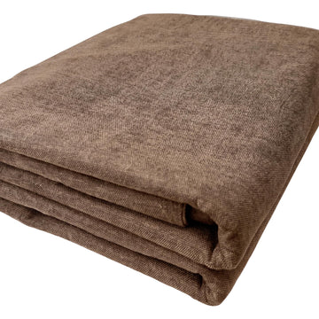 Premium Upholstery Chenille Fabric by the Yard - Thick & Soft Textured Fabric for Chairs, Sofa & Home Decor (Brown, 1