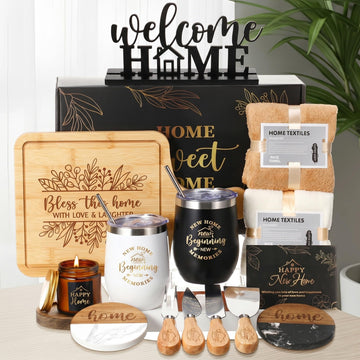 Housewarming Gifts New House -19 Pcs Closing Gifts for Couple Friend Women Men Home Buyers, House Warming Basket for