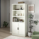 70 Inch Tall Bookcase with Doors, Library Office Bookshelf with Adjustable Shelves