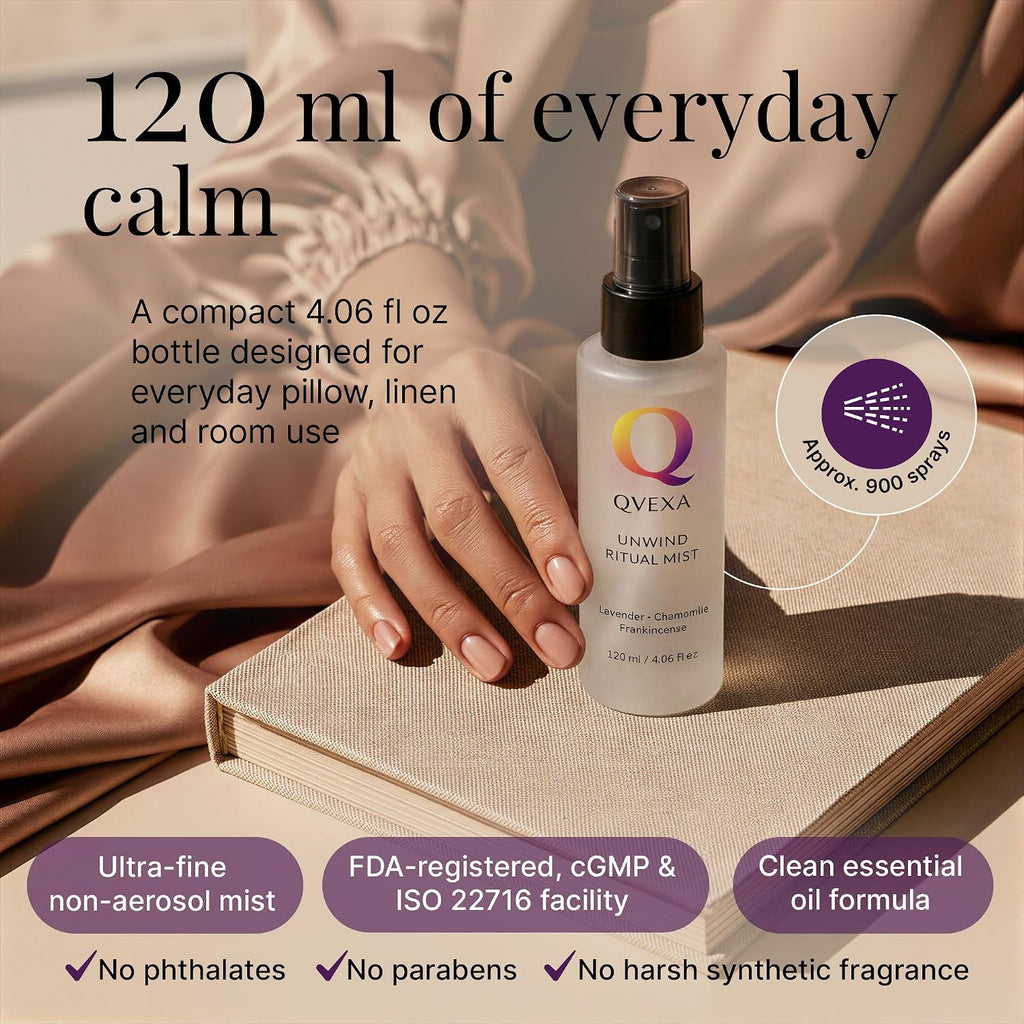 Lavender Pillow Spray with Chamomile & Frankincense for Deep Sleep. - Set of 4