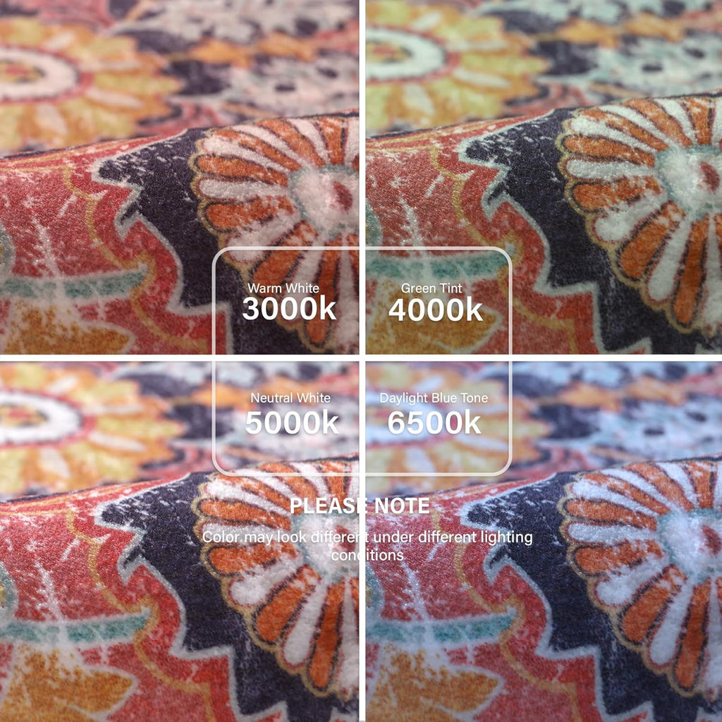 Reine Boho 2'8"x10' Washable Hallway Kitchen Runner Rugs with Rubber Backing, Bohemian Non-Slip Soft