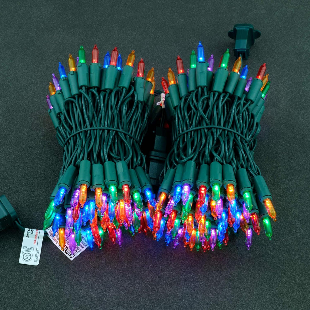 200 Multicolor Christmas Lights, 2-Set 25 ft 100 LED String Light