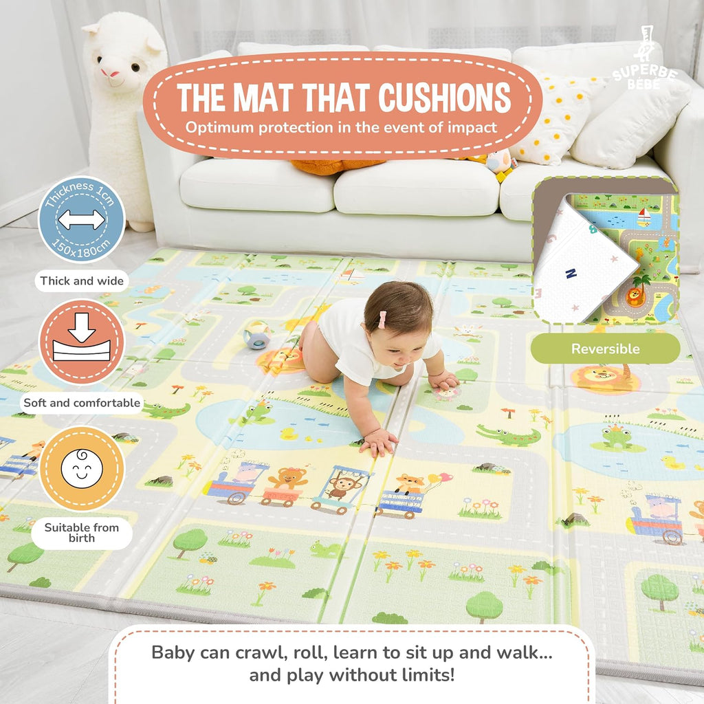 Foldable Baby & Kids Play Mat, XPE Foam, 59 x 71 x 0.4