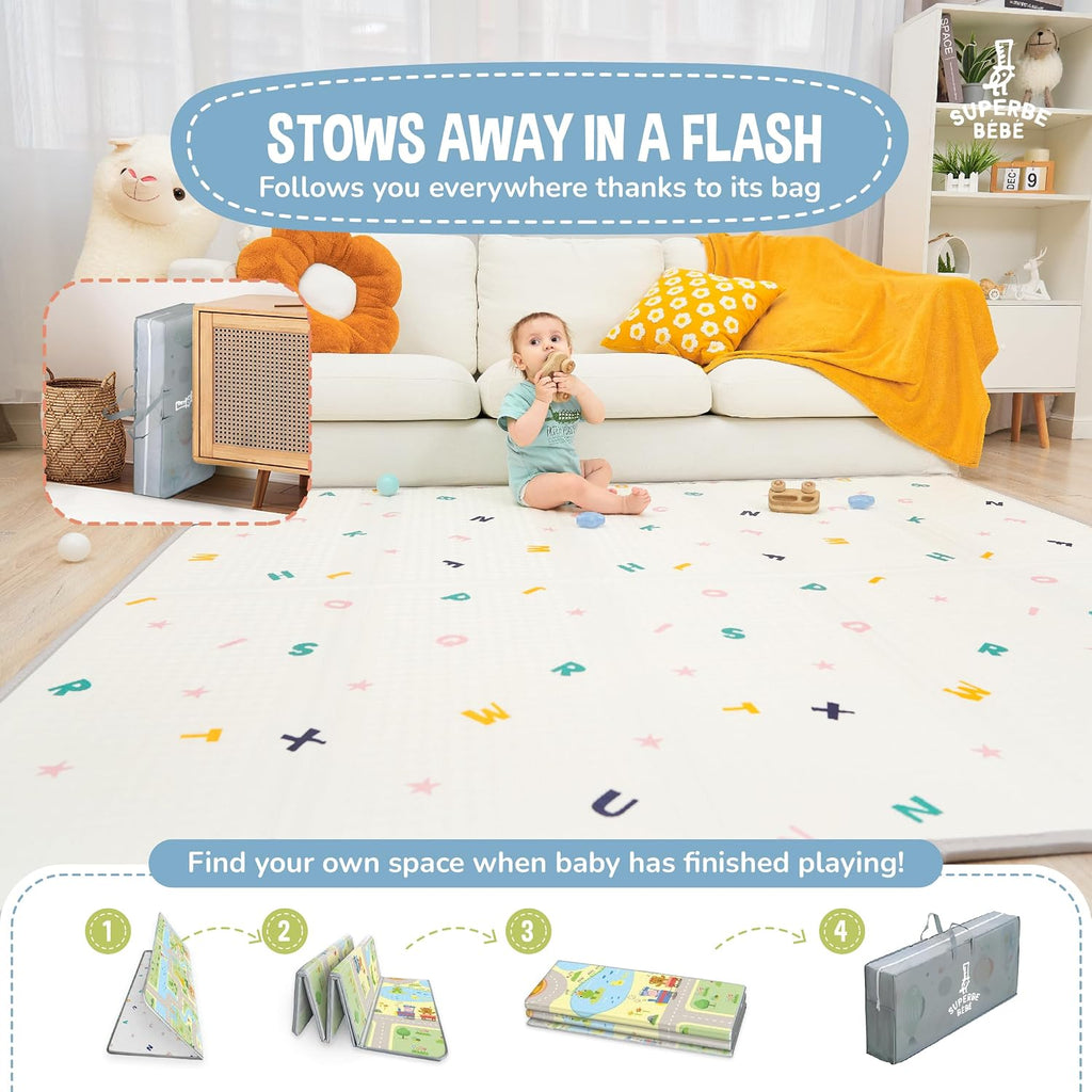 Foldable Baby & Kids Play Mat, XPE Foam, 59 x 71 x 0.4