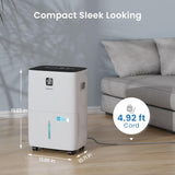5000 Sq. Ft. Energy Star Certified Dehumidifier, Max 80 Pints Dehumidifier for Basement with Drain Hose