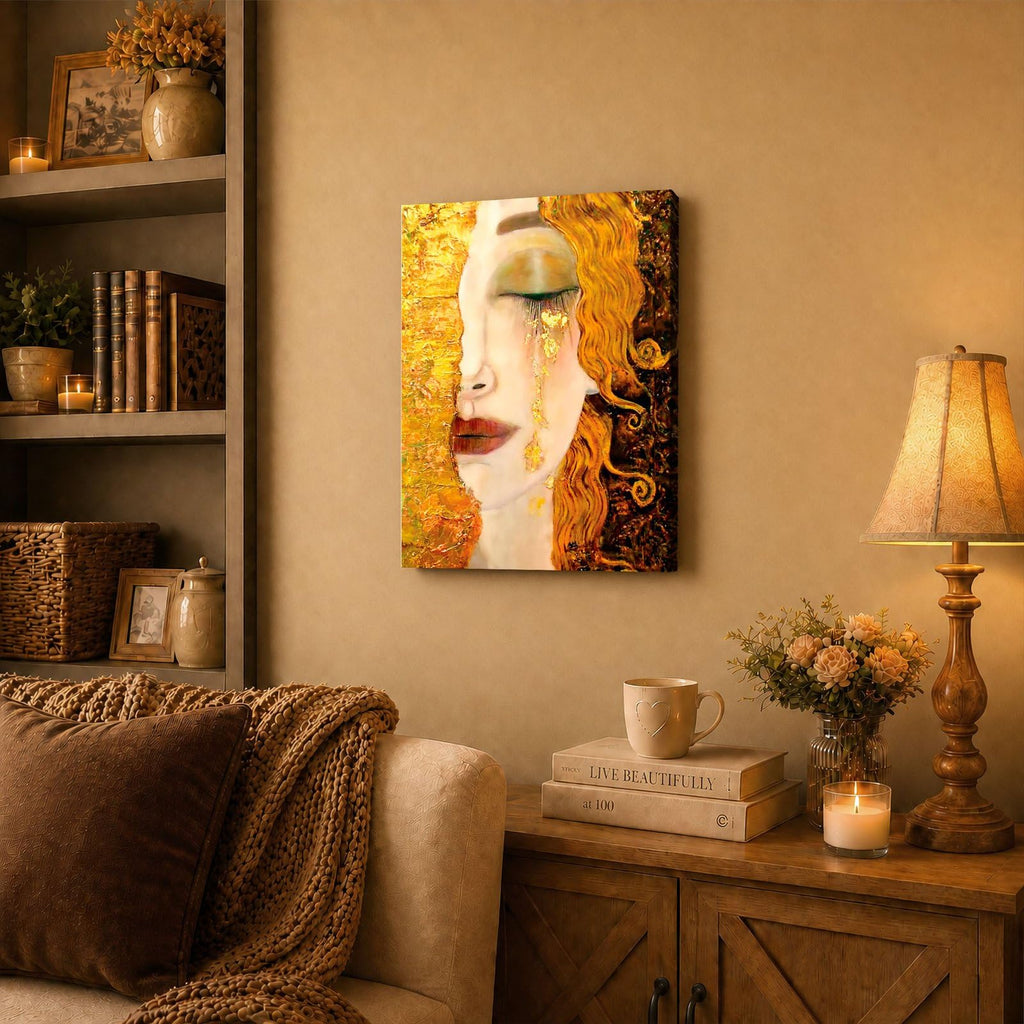 Golden Tears by Gustav Klimt Wall Art, Canvas Print