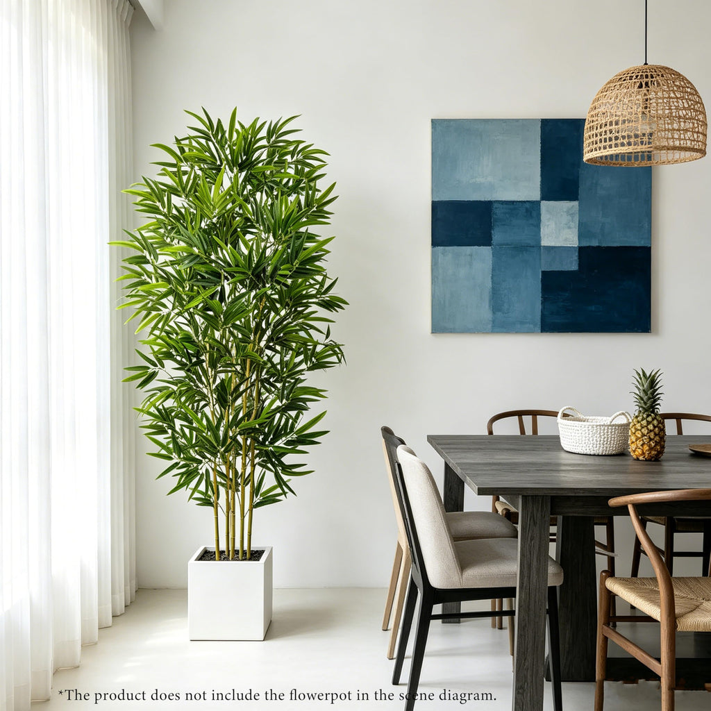Bamboo Tree Artificial 5FT Fake Tree in Black Pot Decor