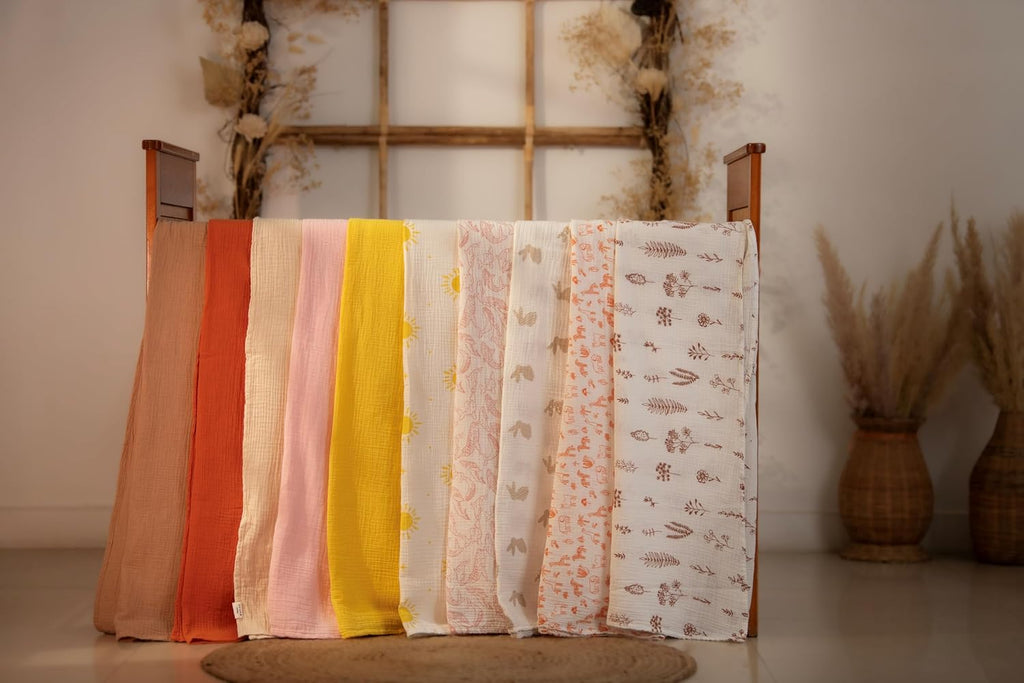 Muslin Swaddle Baby Blanket for Boys and Girls, 100% Cotton, Swaddles for Newborns, 47"x47", Soft Breathable Skin