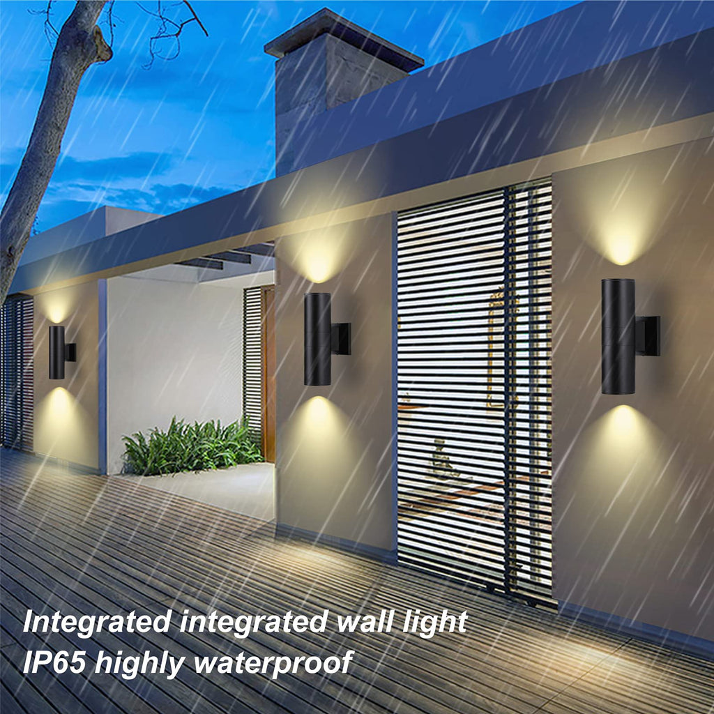 Up and Down Wall Lights 1 Pack, Cylinder Outdoor Wall Sconce Light Aluminum Modern Outdoor Light Fixture and Exterior