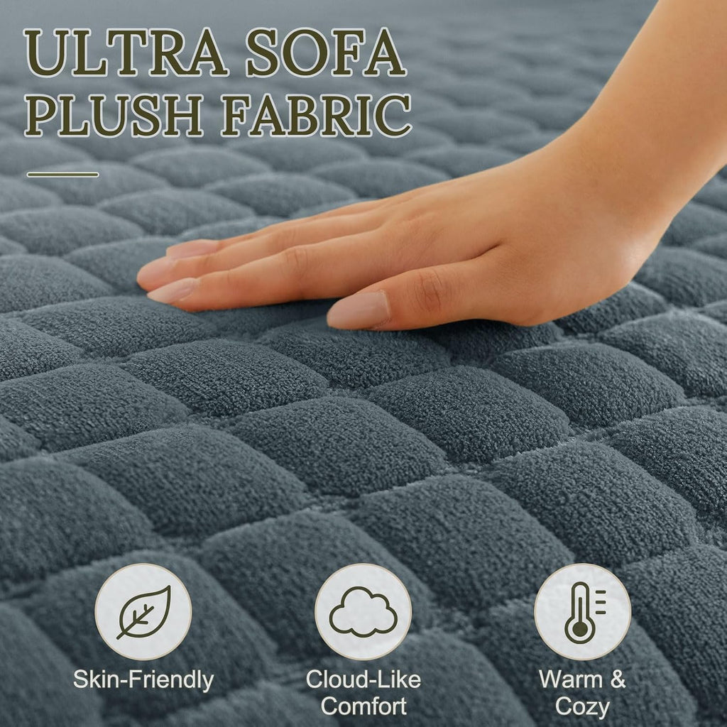 Velvet Couch Cover for Dogs, Non Slip Soft Sofa Protector for Pets