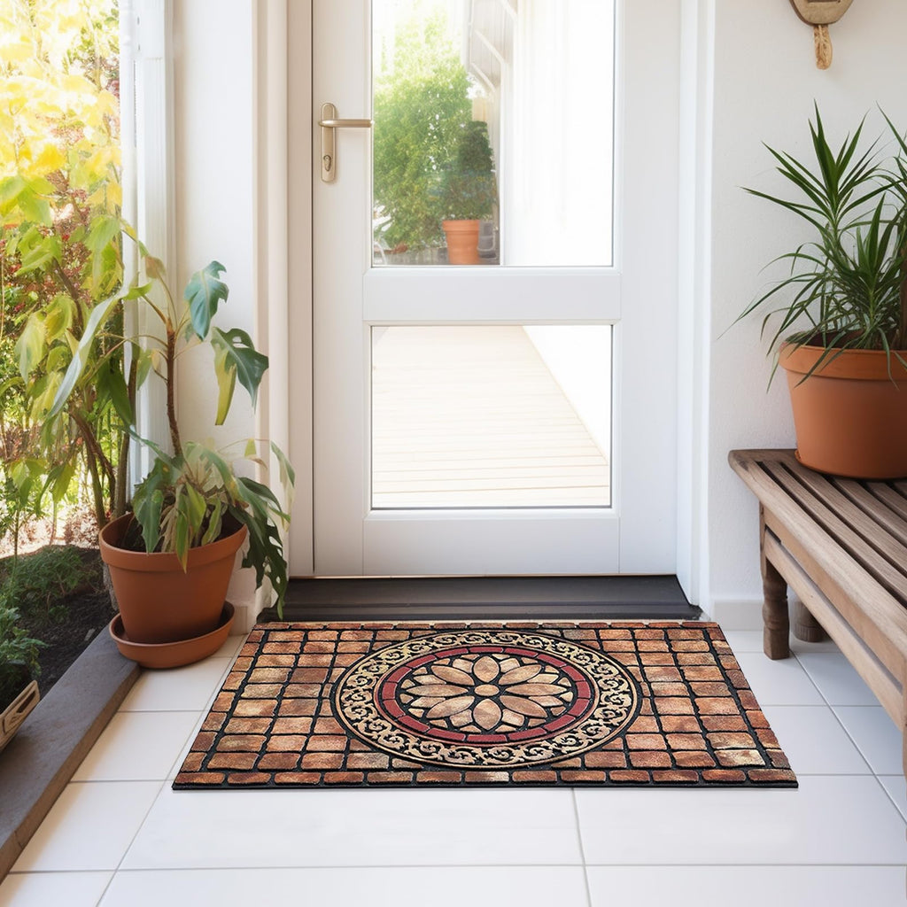 Rectangle Entrance Door Mat Large 24 x 36 Inch High Traffic Area Entry Way Doormat Front Door Rugs Outdoors Heavy
