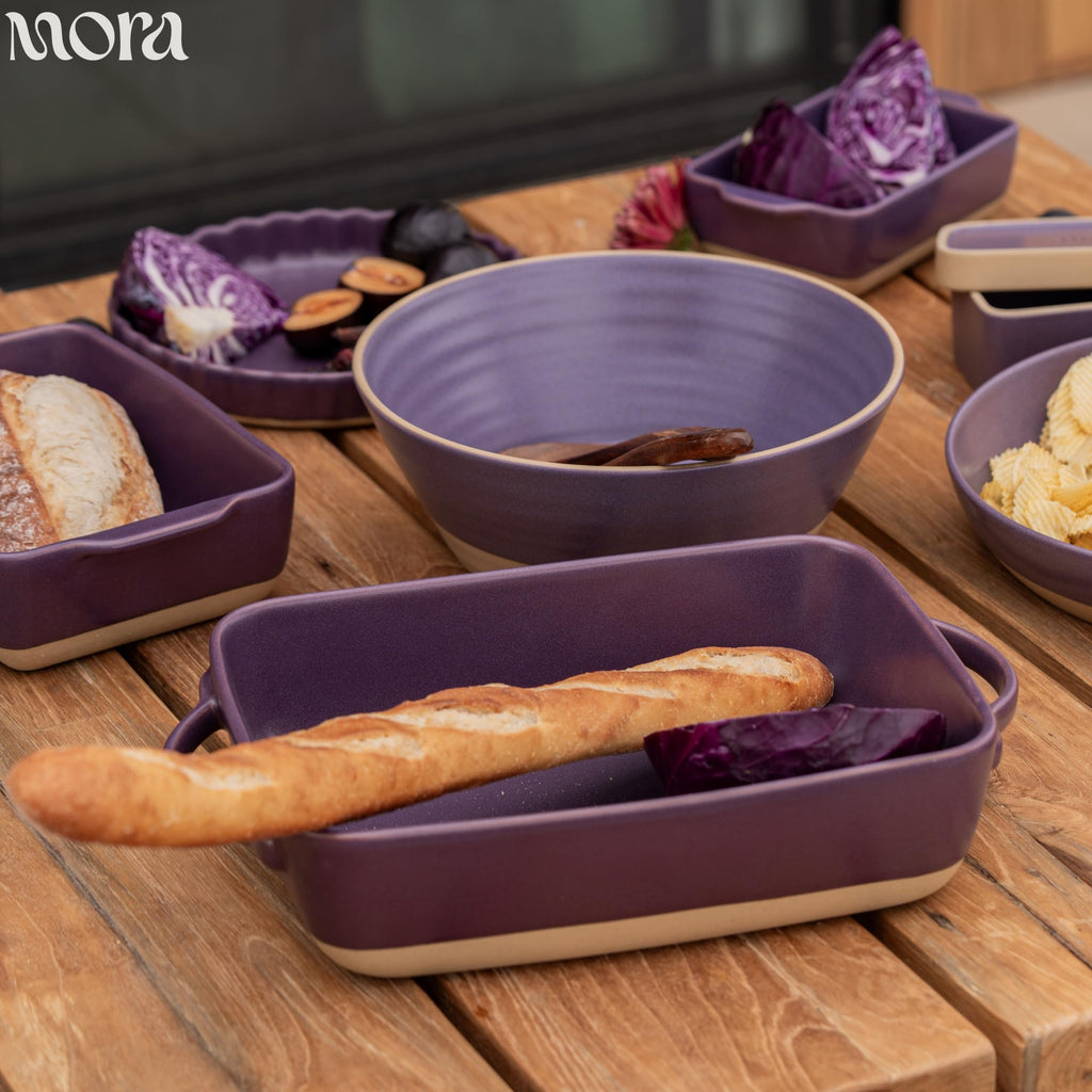 Ceramic Baking Dish with Handles For Casserole, Lasagna, Gratin, Broiling, Roasting, and Baking. Large 9x13 in Pan