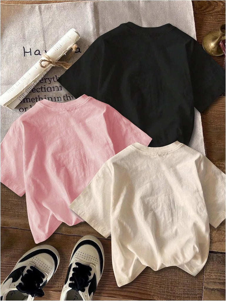 Girl's Graphic Tees Crewneck Summer T Shirt Tops Cute Clothes
