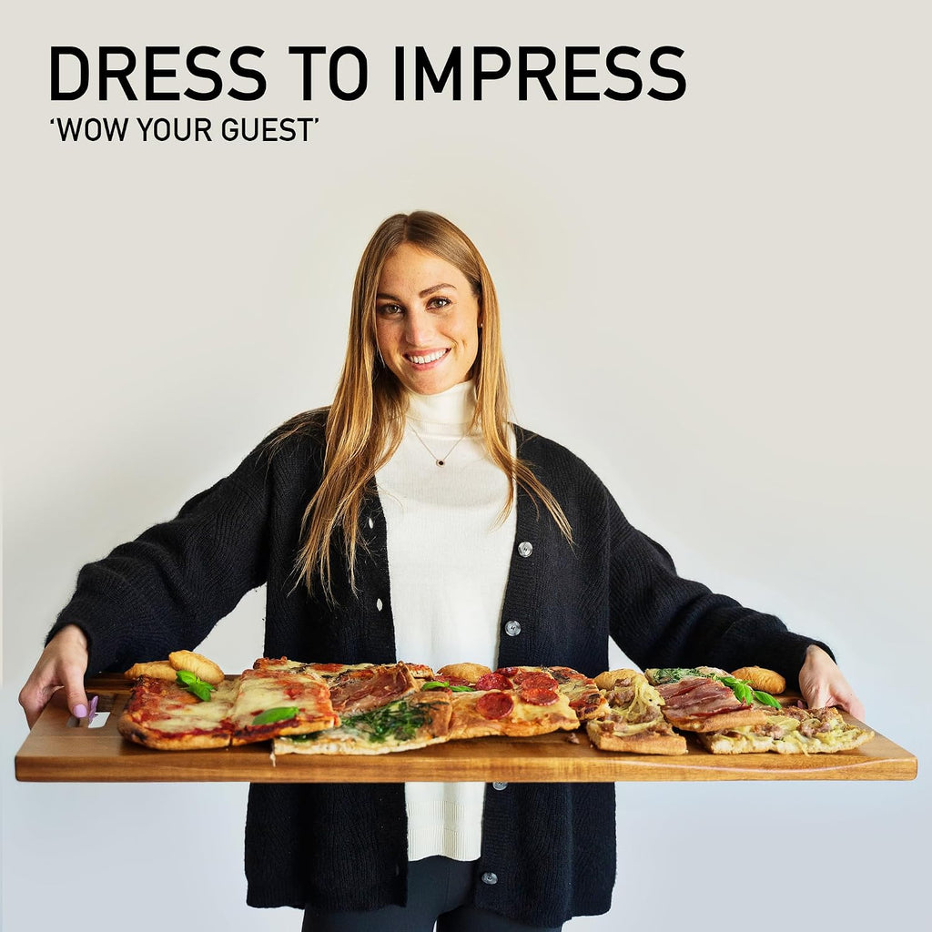 Extra Large Charcuterie Board Acacia, Reversible Long Wooden Tray | 36 x 12 Inch Premium Non toxic Acacia Wood Tray