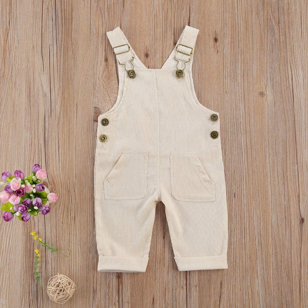 Toddler Kids Baby Boy Girl Bib Overalls Suspender Pants Solid Straps Trousers Halter Romper Jumpsuit Bottom Outfit