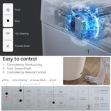 Casta Diva Smart Toilet, Wider Bidet with Heated Seat, Auto Open/Close, Warm Water, Foot Sensor Auto Flushing