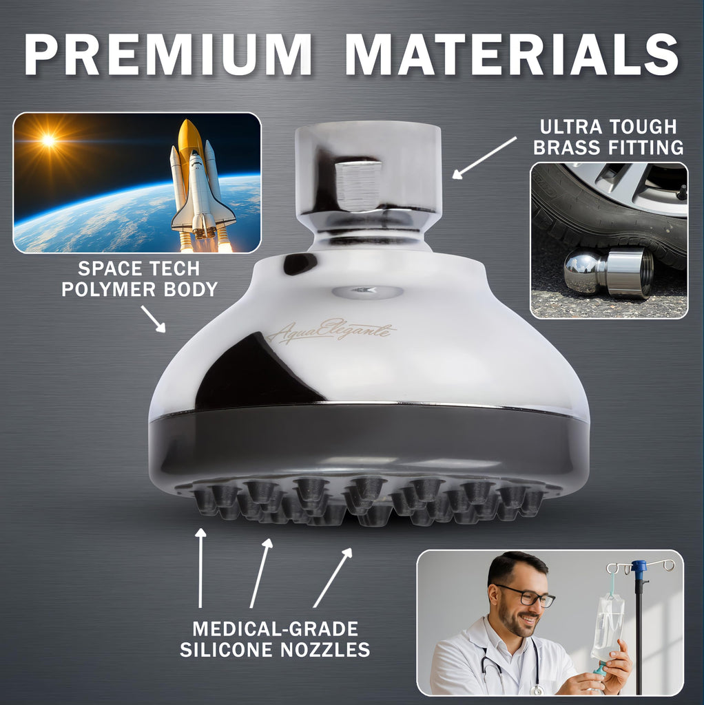 Pressure Boosting Shower Head - 1.8 GPM - Polished Chrome