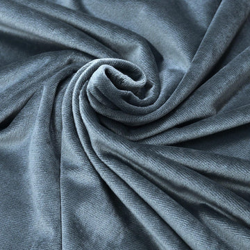 Slate Gray Minky Fabric by The Yard, 60" Wide, 1 Yard