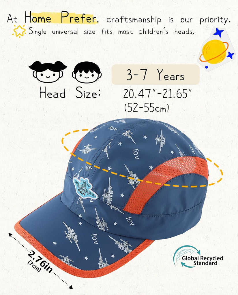 Kids Lightweight Quick Drying Sun Hat Airy Mesh UV Protection Caps Boys Girls UPF50 Baseball Caps Run Beach Water