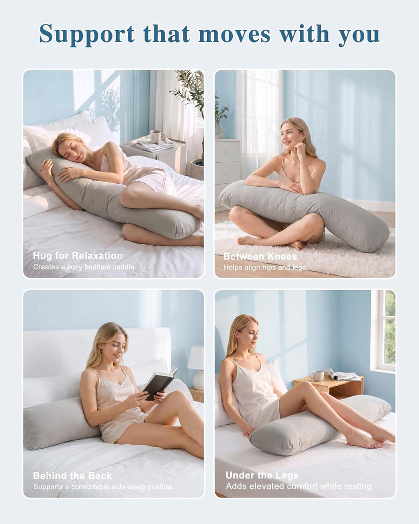 Weighted Body Pillow 6.5lbs Cooling Body Pillow (41" x 10")