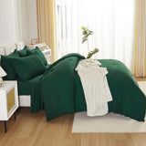 Litanika Queen Comforter Set Dark Emerald Green