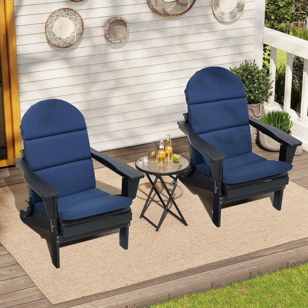 50x19.6 In Adirondack Chair Cushion Set of 2, Outdoor Chair Cushion | Water Resistant Patio Cushion, Fade Resistant