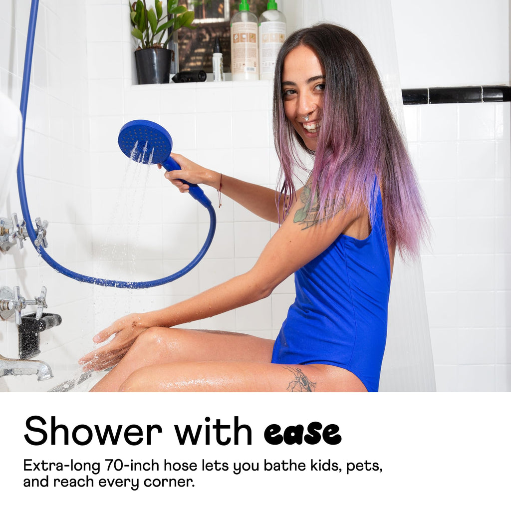 Handheld Showerhead, High Pressure Performance, Blue