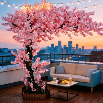 10FT Tall Artificial Cherry Blossom Trees Large for Indoor Outdoors,Fake Japanese Cherry Blossom Tree Light Pink