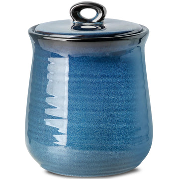 Ceramic Canister with Airtight Lid Counter, 88 Ounce Large Ceramic Food Storage Jar with Seal Ring for Serving Flour