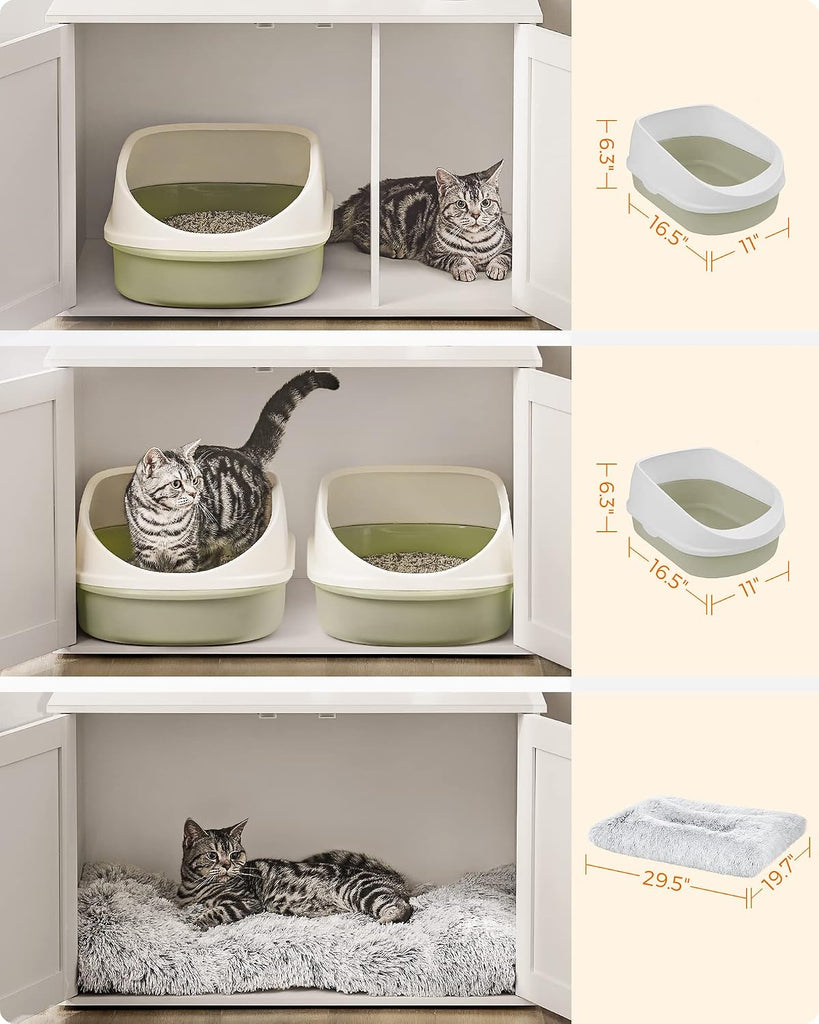 Cat Litter Box Enclosure, End Table, 31.5 x 20.9 x 19.7 Inches