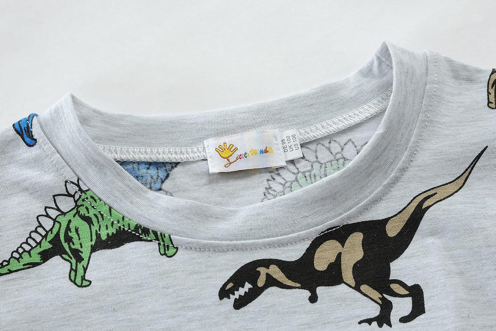 Hand Toddler Baby Boys Pajamas Monster Truck Summer Pjs Sleepwear Cotton Kids Short Sets Clothes