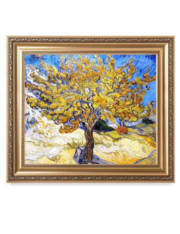 Vincent Van Gogh Wall Art Framed, The Mulberry Tree, 30x26''