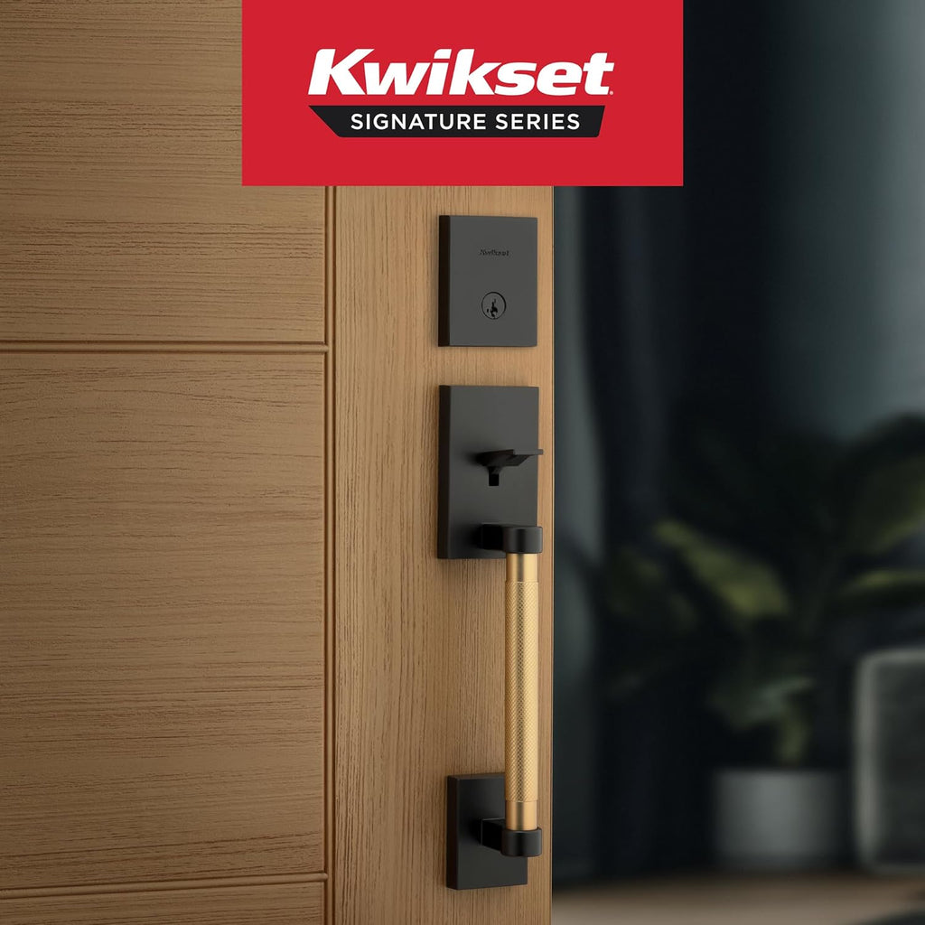 Prava Front Door Lock Handle and Deadbolt Set, Entry Handleset Exterior with Interior Reversible Lever - Door Handleset