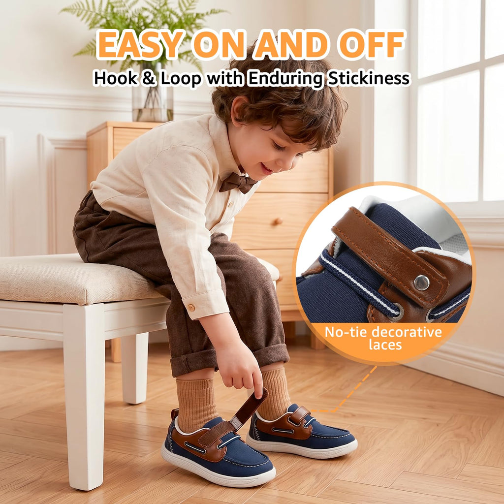 Infant Dress Shoes Boys Loafers Boat Navy Brown
